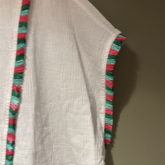 Jcrew Womens White Beach Coverup Top sz XS NWT - Picture 6 of 7